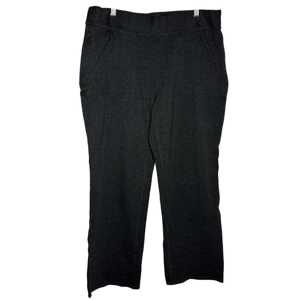 Duluth Trading Co Womens Large Lx31 Wearwithall Pants Charcoal Gray Straight Leg